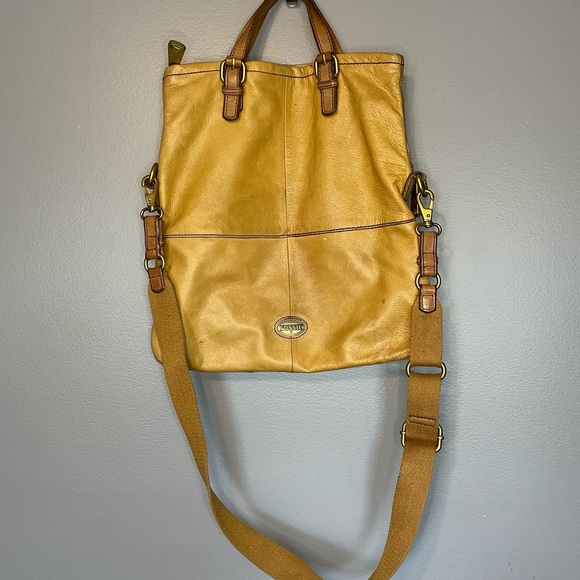 Fossil Explorer Leather Fold Over Messanger Bag work laptop purse - Picture 4 of 11